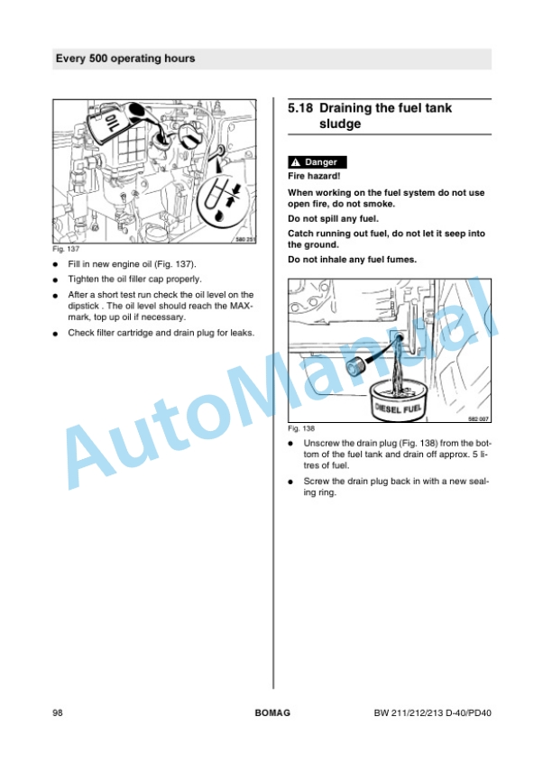 Bomag BW 211 D-40 to BW 213 PD-40 Single Drum Roller Operating and Maintenance Instructions 00815881 3 Bomag BW 211 D-40 to BW 213 PD-40 Single Drum Roller Operating and Maintenance Instructions 00815881 - Image 3