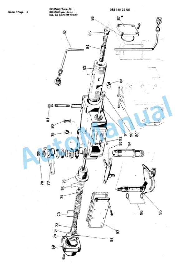 Bomag BW 212, BW 212 D, BW 212 PD Single Drum Vibratory Roller Spare Parts Catalogue 00814201 5 Bomag BW 212, BW 212 D, BW 212 PD Single Drum Vibratory Roller Spare Parts Catalogue 00814201-5