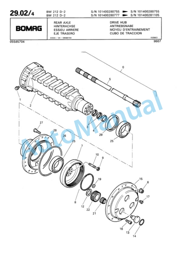 Bomag BW 212 D-2 Single Drum Wheel Drive Vibratory Roller Spare Parts Catalogue 00811628 2 Bomag BW 212 D-2 Single Drum Wheel Drive Vibratory Roller Spare Parts Catalogue 00811628-2