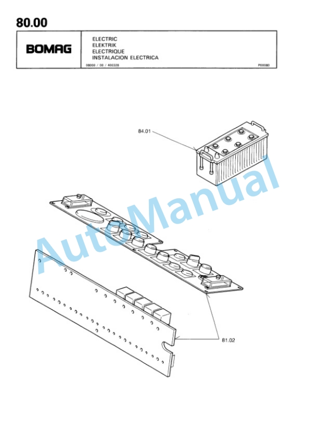 Bomag BW 212 D-2 Single Drum Wheel Drive Vibratory Roller Spare Parts Catalogue 00811628 3 Bomag BW 212 D-2 Single Drum Wheel Drive Vibratory Roller Spare Parts Catalogue 00811628-3