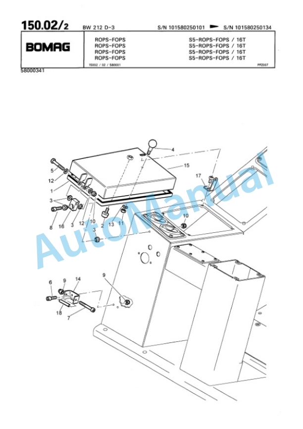 Bomag BW 212 D-3 Single Drum Wheel Drive Vibratory Roller Spare Parts Catalogue 00815325 3 Bomag BW 212 D-3 Single Drum Wheel Drive Vibratory Roller Spare Parts Catalogue 00815325-3