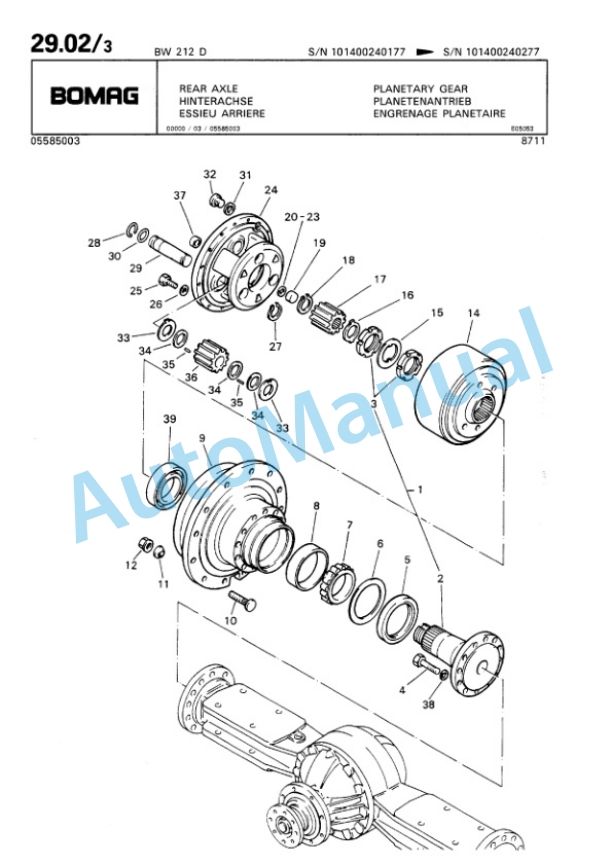 Bomag BW 212 D Single Drum Wheel Drive Vibratory Roller Spare Parts Catalogue 00810135 2 Bomag BW 212 D Single Drum Wheel Drive Vibratory Roller Spare Parts Catalogue 00810135-2