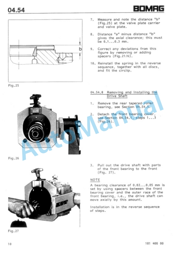 Bomag BW 213, BW 213 D, BW 213 PD, BW 213 PDH Single-Drum Wheel Drive Vibratory Roller Repair Instructions 00819094 2 Bomag BW 213, BW 213 D, BW 213 PD, BW 213 PDH Single-Drum Wheel Drive Vibratory Roller Repair Instructions 00819094-2