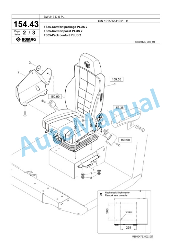 Bomag BW 213 D-5 PL Single Drum Wheel Drive Vibratory Roller Spare Parts Catalogue 00827113 4 Bomag BW 213 D-5 PL Single Drum Wheel Drive Vibratory Roller Spare Parts Catalogue 00827113-4