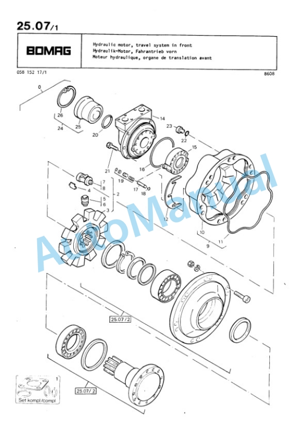 Bomag BW 213 D Single Drum Wheel Drive Vibratory Roller Spare Parts Catalogue 00812212 3 Bomag BW 213 D Single Drum Wheel Drive Vibratory Roller Spare Parts Catalogue 00812212-3