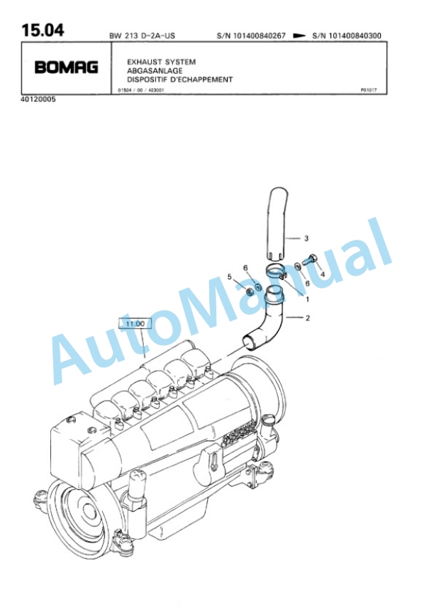 Bomag BW 213 D2 Ampl Single Drum Wheel Drive Vibratory Roller Spare Parts Catalogue 00810063 2 Bomag BW 213 D2 Ampl Single Drum Wheel Drive Vibratory Roller Spare Parts Catalogue 00810063-2