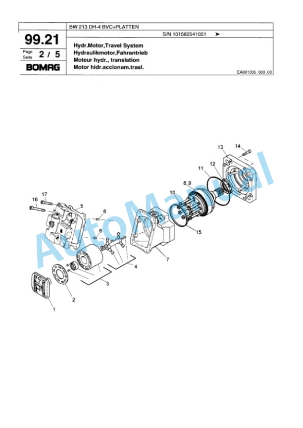 Bomag BW 213 DH-4 BVC Plus PLATTEN Single Drum Wheel Drive Vibratory Roller Spare Parts Catalogue 00817780 3 Bomag BW 213 DH-4 BVC Plus PLATTEN Single Drum Wheel Drive Vibratory Roller Spare Parts Catalogue 00817780-3