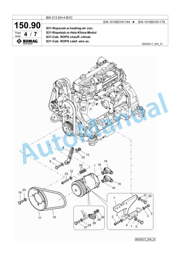 Bomag BW 213 DH-4 BVC Single Drum Wheel Drive Vibratory Roller Spare Parts Catalogue 00818123 5 Bomag BW 213 DH-4 BVC Single Drum Wheel Drive Vibratory Roller Spare Parts Catalogue 00818123-5