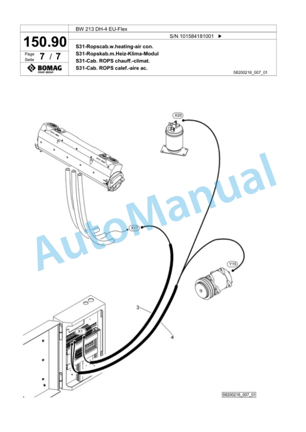 Bomag BW 213 DH-4 EU-Flex Single Drum Wheel Drive Vibratory Roller Spare Parts Catalogue 00824433 4 Bomag BW 213 DH-4 EU-Flex Single Drum Wheel Drive Vibratory Roller Spare Parts Catalogue 00824433-4