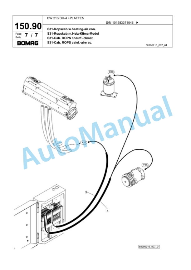 Bomag BW 213 DH-4 Plus PLATTEN Single Drum Wheel Drive Vibratory Roller2 Spare Parts Catalogue 00824153 4 Bomag BW 213 DH-4 Plus PLATTEN Single Drum Wheel Drive Vibratory Roller2 Spare Parts Catalogue 00824153-4