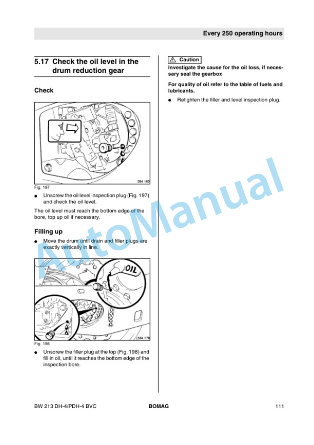 Bomag BW 213 DH-4 to BVC With Attachment Plate Single Drum Roller Operating and Maintenance Instructions 00804461 3 Bomag BW 213 DH-4 to BVC With Attachment Plate Single Drum Roller Operating and Maintenance Instructions 00804461 - Image 3