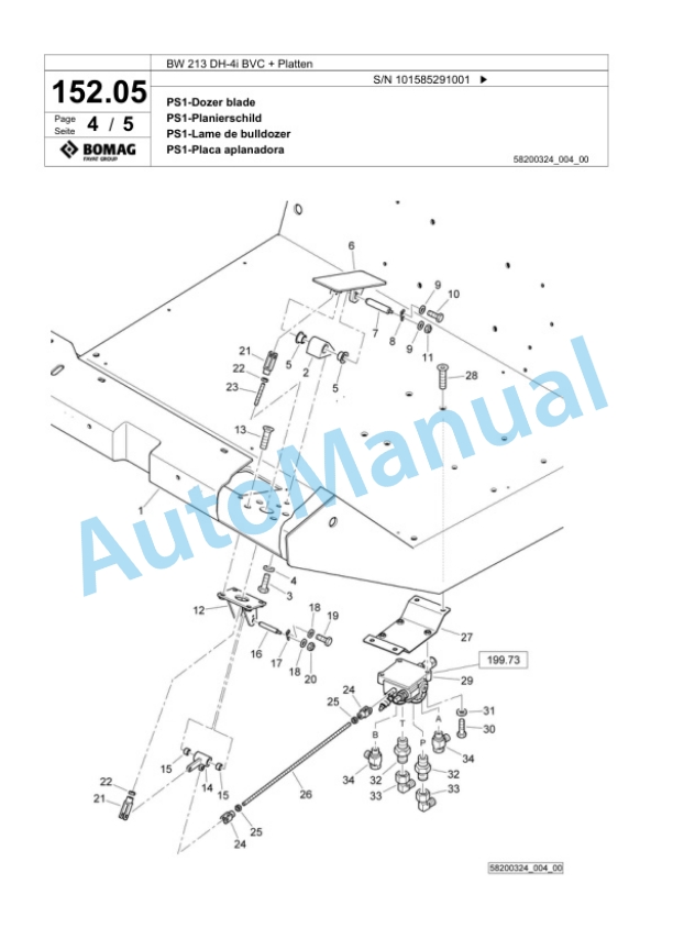 Bomag BW 213 DH-4i BVC Plus Platten Single Drum Wheel Drive Vibratory Roller Spare Parts Catalogue 00824679 5 Bomag BW 213 DH-4i BVC Plus Platten Single Drum Wheel Drive Vibratory Roller Spare Parts Catalogue 00824679-5