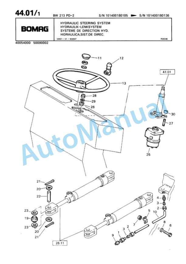 Bomag BW 213 PD-2, BW 214 PD-2 Single Drum Wheel Drive Vibratory Roller Spare Parts Catalogue 00810618 2 Bomag BW 213 PD-2, BW 214 PD-2 Single Drum Wheel Drive Vibratory Roller Spare Parts Catalogue 00810618-2