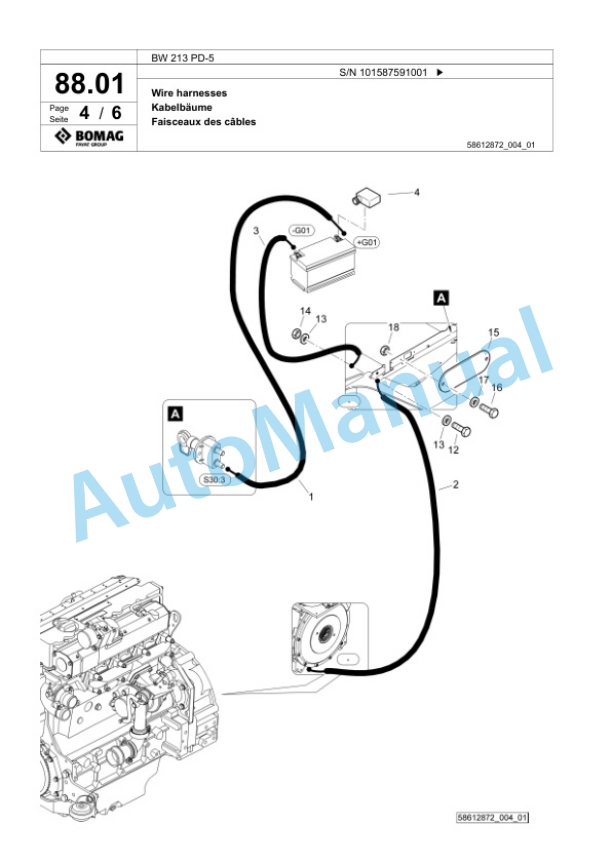 Bomag BW 213 PD-5 Single Drum Wheel Drive Vibratory Roller Spare Parts Catalogue 00826165 2 Bomag BW 213 PD-5 Single Drum Wheel Drive Vibratory Roller Spare Parts Catalogue 00826165-2