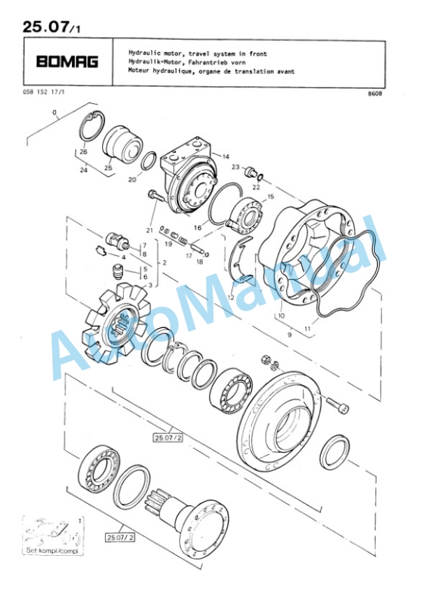 Bomag BW 213 PD Single Drum Wheel Drive Vibratory Roller Spare Parts Catalogue 00812211 3 Bomag BW 213 PD Single Drum Wheel Drive Vibratory Roller Spare Parts Catalogue 00812211-3