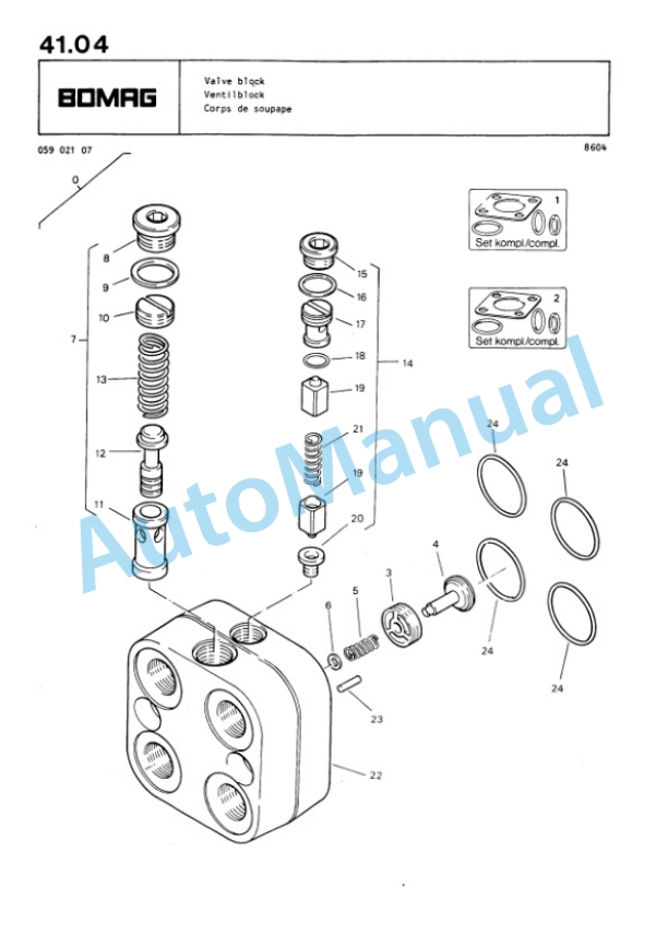 Bomag BW 213 PD Single Drum Wheel Drive Vibratory Roller Spare Parts Catalogue 00812211 5 Bomag BW 213 PD Single Drum Wheel Drive Vibratory Roller Spare Parts Catalogue 00812211-5