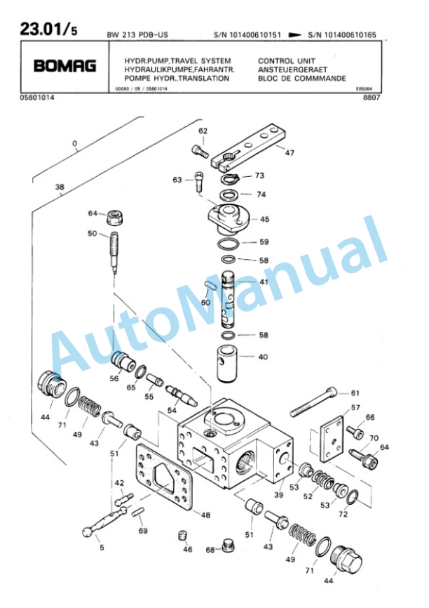 Bomag BW 213 PDB Single Drum Wheel Drive Vibratory Roller Spare Parts Catalogue 00810066 2 Bomag BW 213 PDB Single Drum Wheel Drive Vibratory Roller Spare Parts Catalogue 00810066-2