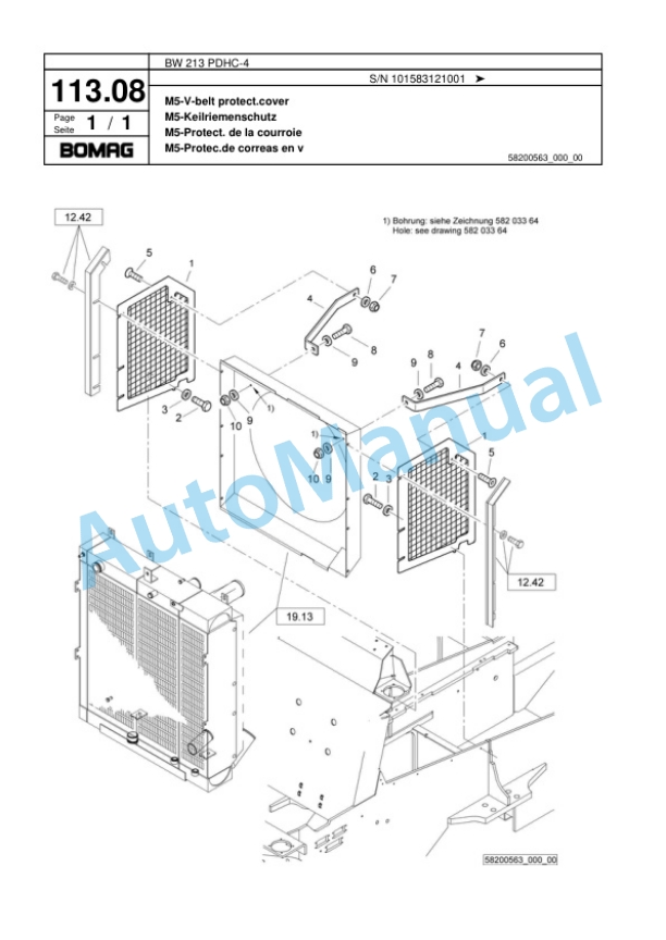 Bomag BW 213 PDHC-4 Single Drum Wheel Drive Vibratory Roller Spare Parts Catalogue 00818333 3 Bomag BW 213 PDHC-4 Single Drum Wheel Drive Vibratory Roller Spare Parts Catalogue 00818333-3