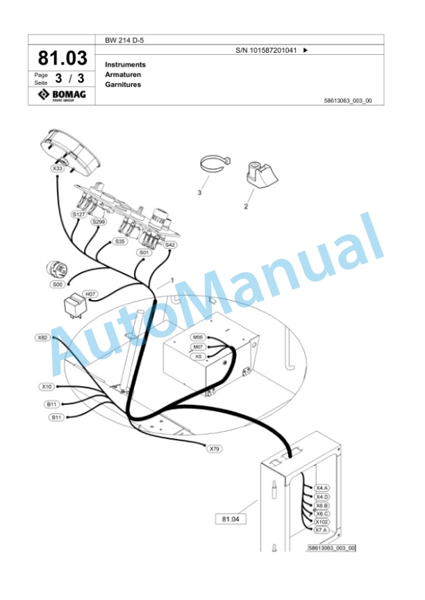 Bomag BW 214 D-5 Single Drum Wheel Drive Vibratory Roller Spare Parts Catalogue 00826901 2 Bomag BW 214 D-5 Single Drum Wheel Drive Vibratory Roller Spare Parts Catalogue 00826901-2