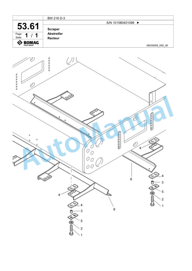 Bomag BW 216 D-3 Single Drum Wheel Drive Vibratory Roller Spare Parts Catalogue 00817214 2 Bomag BW 216 D-3 Single Drum Wheel Drive Vibratory Roller Spare Parts Catalogue 00817214-2