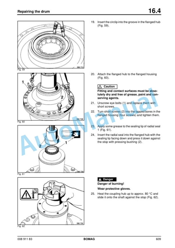 Alternative view of Bomag BW 216 D-4, BW 216 PD-4 Single Drum Roller Service Manual 00891183