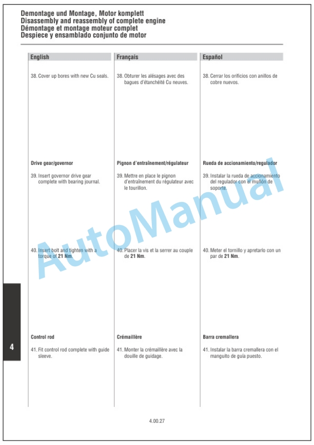 Bomag BW 216 D-40, BW 216 PD-40, BW 218 D-40 Single Drum Roller Service Manual 00891812 5 Bomag BW 216 D-40, BW 216 PD-40, BW 218 D-40 Single Drum Roller Service Manual 00891812 - Image 5