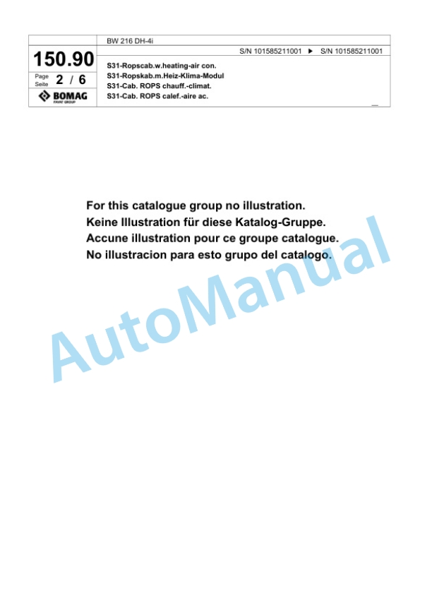 Bomag BW 216 DH-4i Single Drum Wheel Drive Vibratory Roller Spare Parts Catalogue 00824467 4 Bomag BW 216 DH-4i Single Drum Wheel Drive Vibratory Roller Spare Parts Catalogue 00824467-4