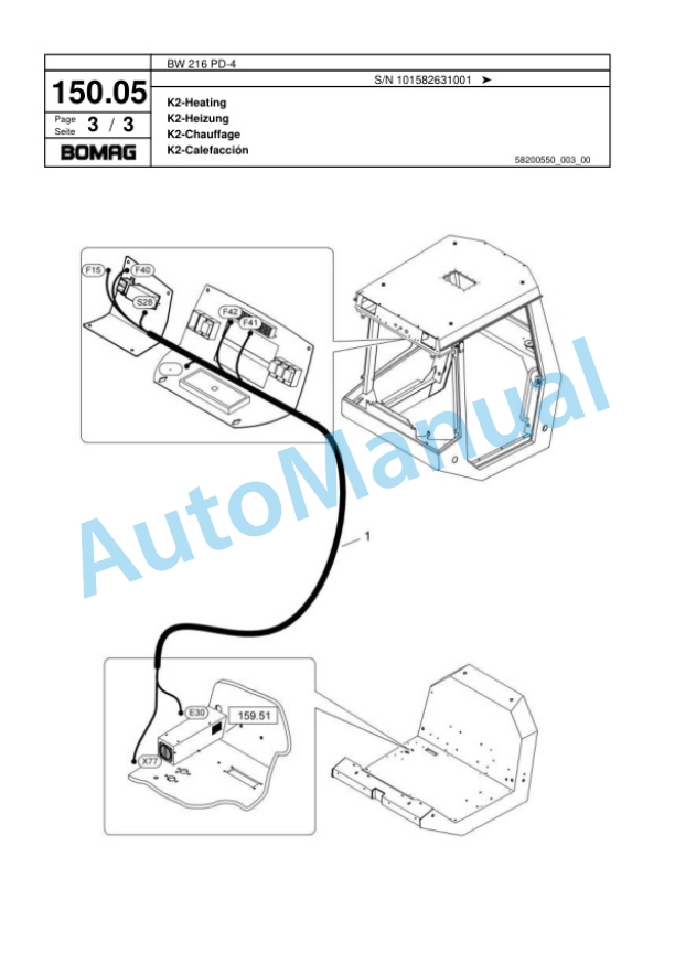 Bomag BW 216 PD-4 Single Drum Wheel Drive Vibratory Roller Spare Parts Catalogue 00818053 4 Bomag BW 216 PD-4 Single Drum Wheel Drive Vibratory Roller Spare Parts Catalogue 00818053-4