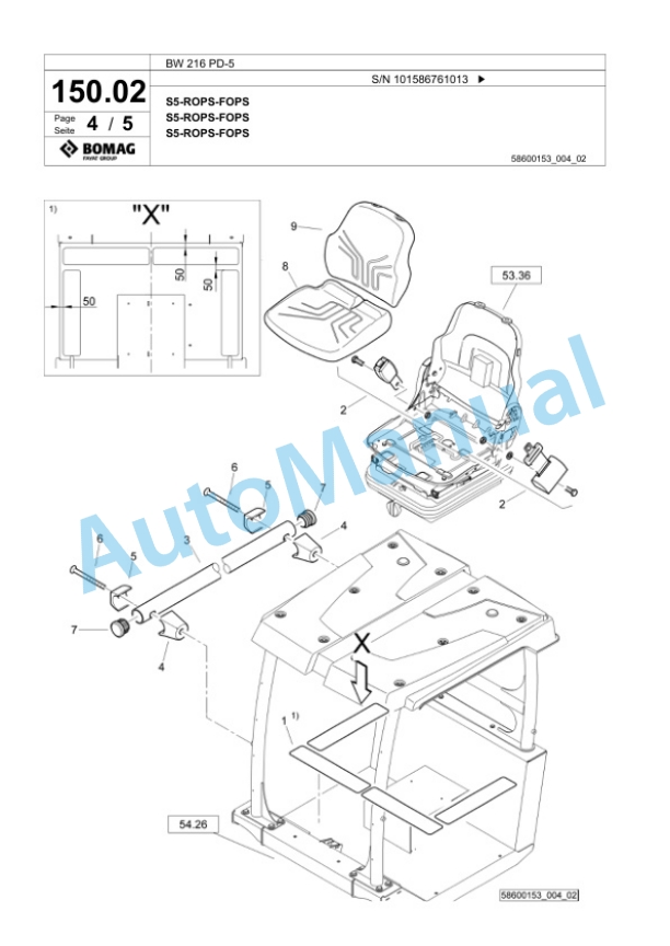 Bomag BW 216 PD-5 Single Drum Wheel Drive Vibratory Roller Spare Parts Catalogue 00825279 3 Bomag BW 216 PD-5 Single Drum Wheel Drive Vibratory Roller Spare Parts Catalogue 00825279-3