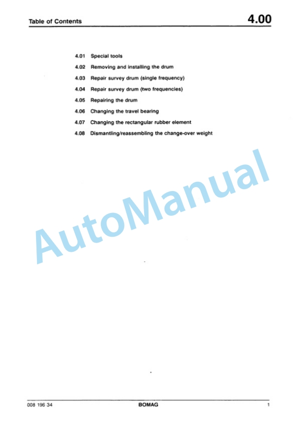 Bomag BW 217 PD-2 Single Drum Wheel Drive Repair Instructions 00819461 2 Bomag BW 217 PD-2 Single Drum Wheel Drive Repair Instructions 00819461-2