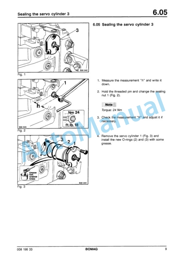 Bomag BW 217 PD-2 Single Drum Wheel Drive Repair Instructions 00819461 4 Bomag BW 217 PD-2 Single Drum Wheel Drive Repair Instructions 00819461-4