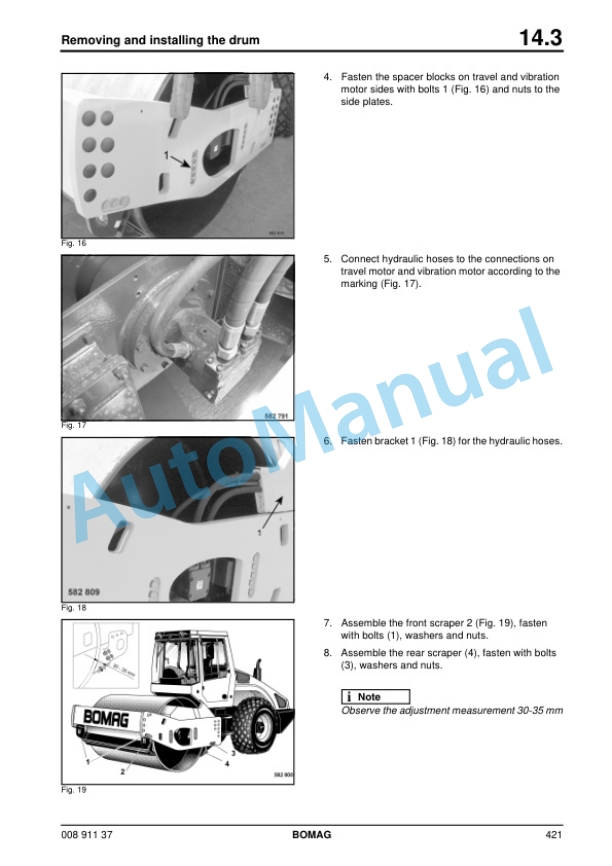 Alternative view of Bomag BW 219 D-4, BW 219 PD-4 Single Drum Roller Service Manual 00891137