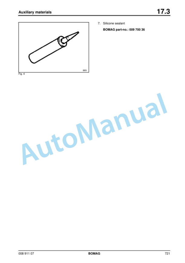 Alternative view of Bomag BW 219 DH-4, BW 219 PDH-4, BW 226 DH-4, BW 226 PDH-4 Single Drum Roller Service Manual 00891107