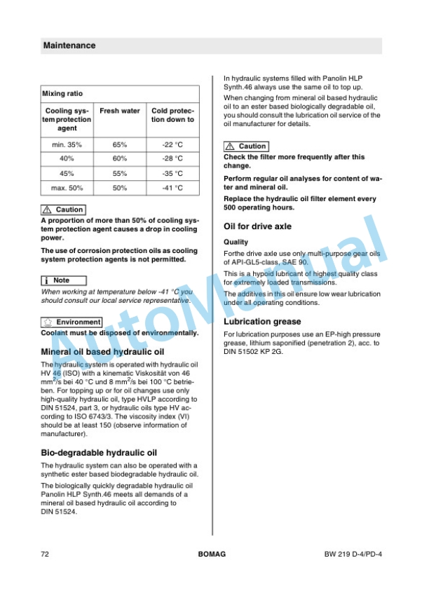 Bomag BW 219 DH-4, BW 219 PDH-4 Single Drum Roller Operating and Maintenance Instructions 00806281 2 Bomag BW 219 DH-4, BW 219 PDH-4 Single Drum Roller Operating and Maintenance Instructions 00806281-2