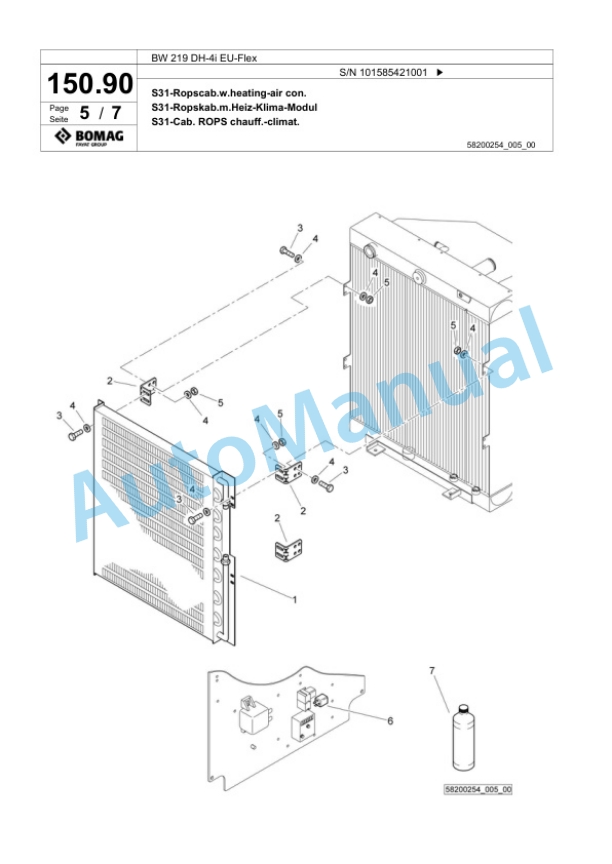 Bomag BW 219 DH-4i EU-Flex Single Drum Wheel Drive Vibratory Roller Spare Parts Catalogue 00824967 5 Bomag BW 219 DH-4i EU-Flex Single Drum Wheel Drive Vibratory Roller Spare Parts Catalogue 00824967-5
