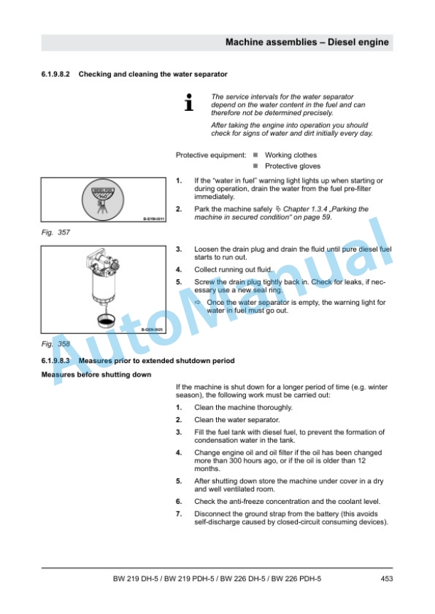 Alternative view of Bomag BW 219 DH-5, BW 219 PDH-5, BW 226 DH-5, BW 226 PDH-5 Single Drum Roller Service Manual 00840250