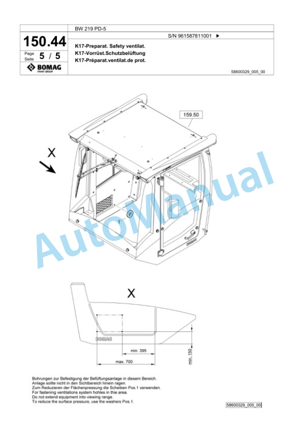 Bomag BW 219 PD-5 Single Drum Wheel Drive Vibratory Roller Spare Parts Catalogue 00826925 4 Bomag BW 219 PD-5 Single Drum Wheel Drive Vibratory Roller Spare Parts Catalogue 00826925-4