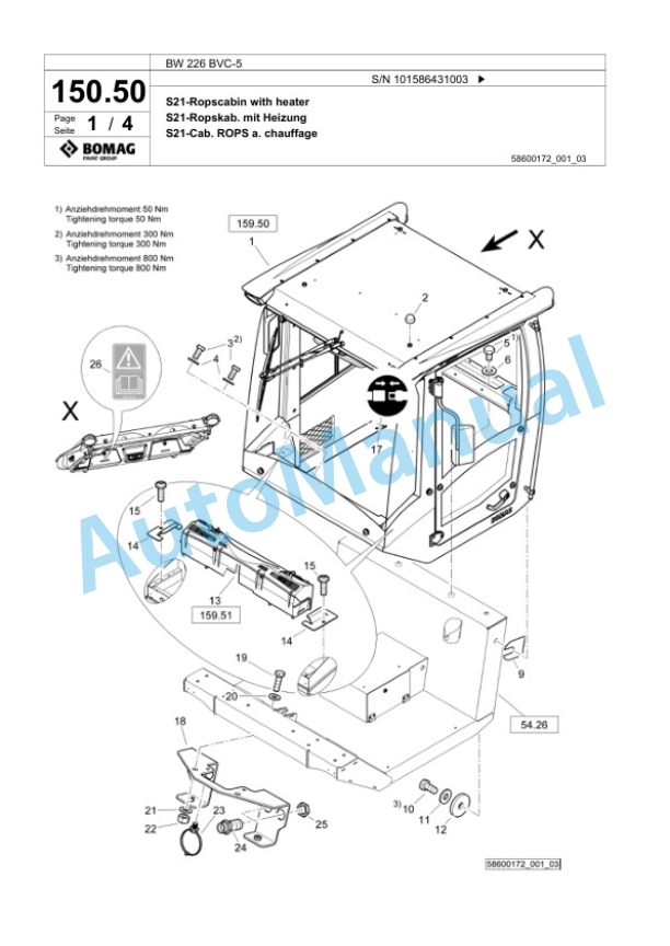 Bomag BW 226 BVC-5 Single Drum Wheel Drive Vibratory Roller Spare Parts Catalogue 00824583 4 Bomag BW 226 BVC-5 Single Drum Wheel Drive Vibratory Roller Spare Parts Catalogue 00824583-4