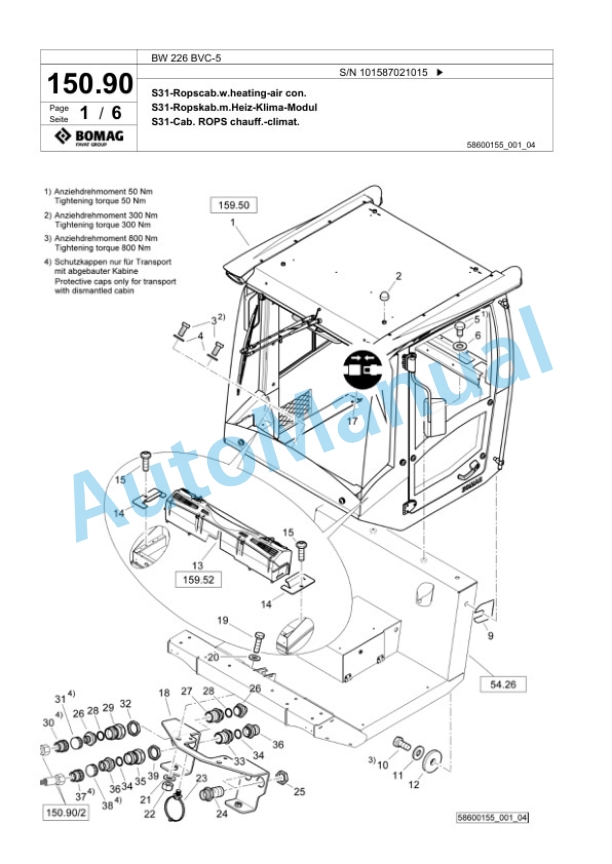Bomag BW 226 BVC-5 Single Drum Wheel Drive Vibratory Roller Spare Parts Catalogue 00825717 4 Bomag BW 226 BVC-5 Single Drum Wheel Drive Vibratory Roller Spare Parts Catalogue 00825717-4