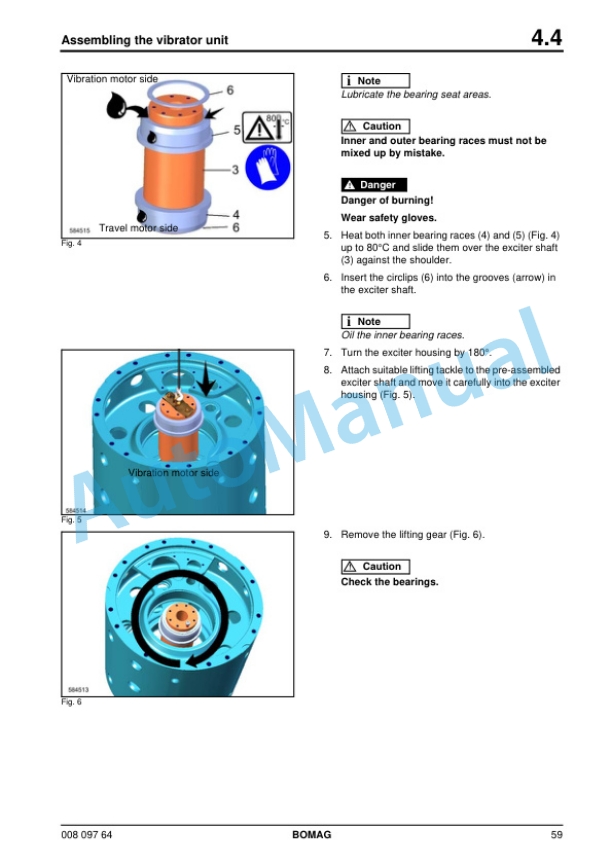 Alternative view of Bomag BW 226 DH-4 BVC Drum Repair Service Training 00809764