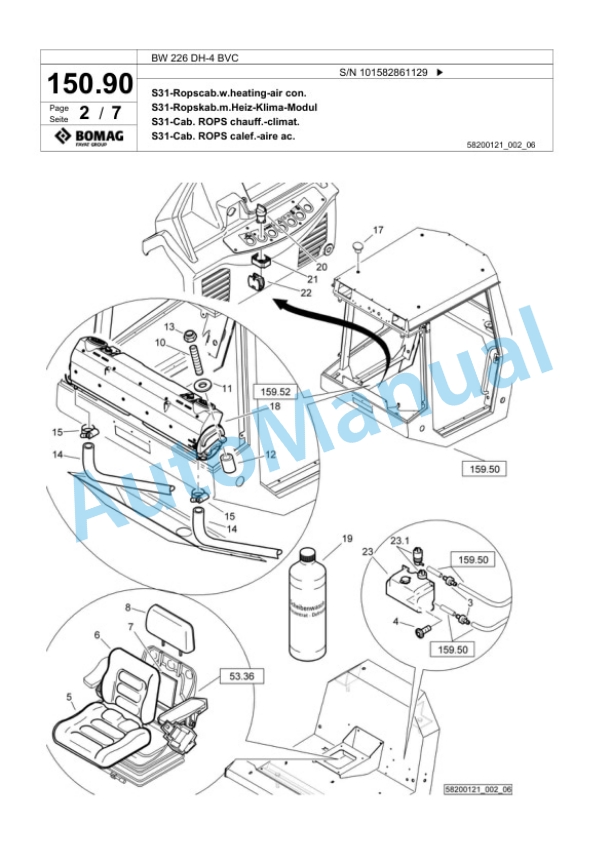Bomag BW 226 DH-4 BVC Single Drum Wheel Drive Vibratory Roller Spare Parts Catalogue 00818049 5 Bomag BW 226 DH-4 BVC Single Drum Wheel Drive Vibratory Roller Spare Parts Catalogue 00818049-5