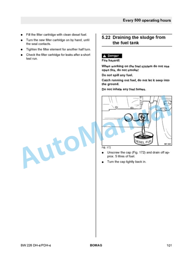 Bomag BW 226 DH-4, BW 226 PDH-4 Single Drum Roller Operating and Maintenance Instructions 00804041 3 Bomag BW 226 DH-4, BW 226 PDH-4 Single Drum Roller Operating and Maintenance Instructions 00804041 - Image 3