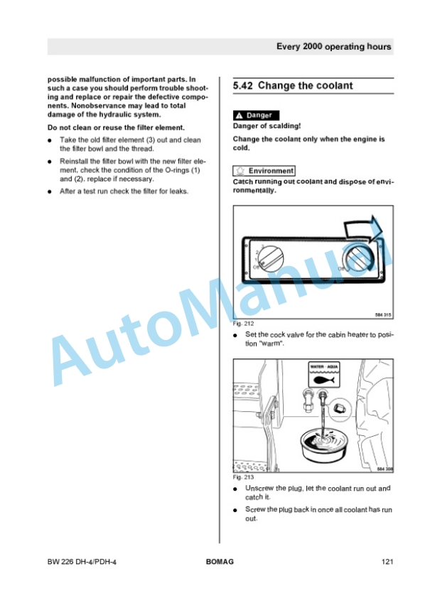 Bomag BW 226 DH-4, BW 226 PDH-4 Single Drum Roller Operating and Maintenance Instructions 00804041 5 Bomag BW 226 DH-4, BW 226 PDH-4 Single Drum Roller Operating and Maintenance Instructions 00804041 - Image 5