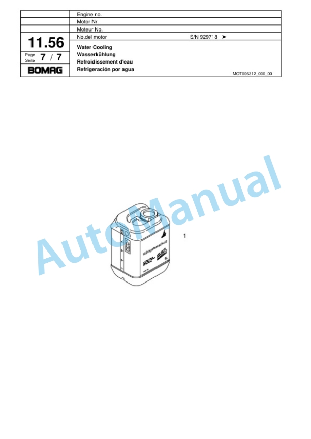 Bomag BW 226 DH-4 Single Drum Wheel Drive Vibratory Roller Spare Parts Catalogue 00817815 2 Bomag BW 226 DH-4 Single Drum Wheel Drive Vibratory Roller Spare Parts Catalogue 00817815-2