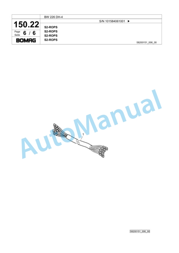 Bomag BW 226 DH-4 Single Drum Wheel Drive Vibratory Roller Spare Parts Catalogue 00818861 4 Bomag BW 226 DH-4 Single Drum Wheel Drive Vibratory Roller Spare Parts Catalogue 00818861-4