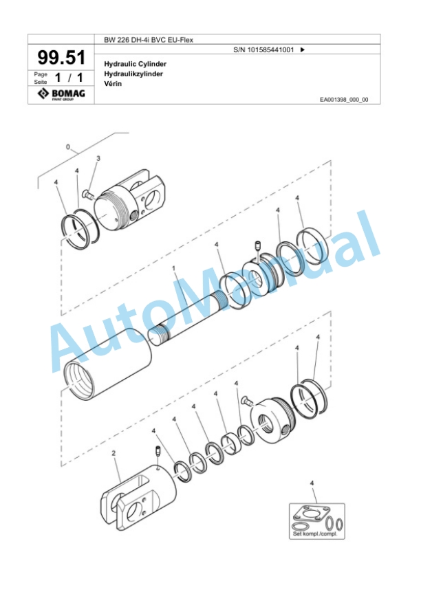 Bomag BW 226 DH-4i BVC EU-Flex Single Drum Wheel Drive Vibratory Roller Spare Parts Catalogue 00824971 4 Bomag BW 226 DH-4i BVC EU-Flex Single Drum Wheel Drive Vibratory Roller Spare Parts Catalogue 00824971-4