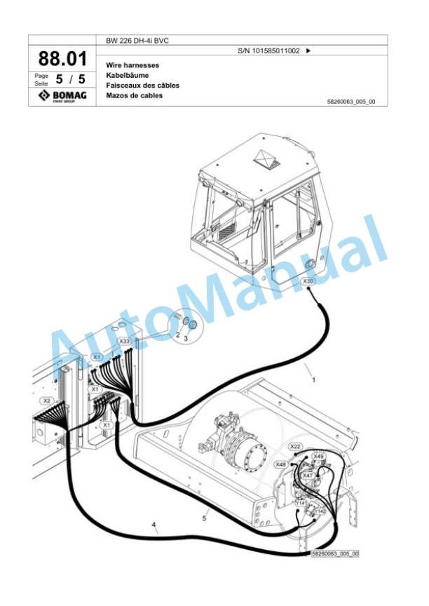 Bomag BW 226 DH-4i BVC Single Drum Wheel Drive Vibratory Roller Spare Parts Catalogue 00818051 3 Bomag BW 226 DH-4i BVC Single Drum Wheel Drive Vibratory Roller Spare Parts Catalogue 00818051-3