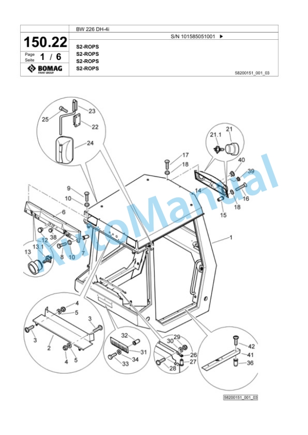 Bomag BW 226 DH-4i Single Drum Wheel Drive Vibratory Roller Spare Parts Catalogue 00824227 4 Bomag BW 226 DH-4i Single Drum Wheel Drive Vibratory Roller Spare Parts Catalogue 00824227-4