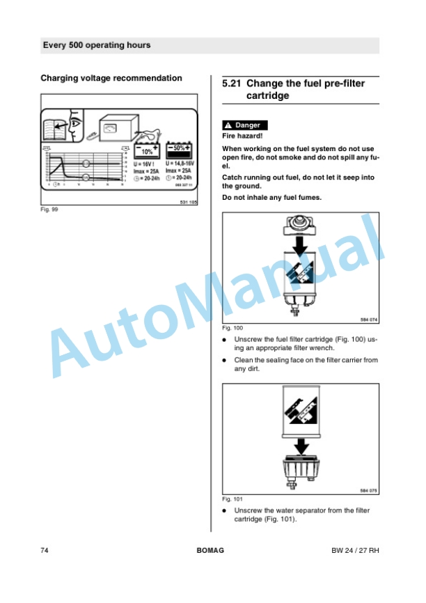 Bomag BW 24 RH, BW 27 RH Rubber Tire Roller Operating and Maintenance Instructions 00812631 3 Bomag BW 24 RH, BW 27 RH Rubber Tire Roller Operating and Maintenance Instructions 00812631 - Image 3