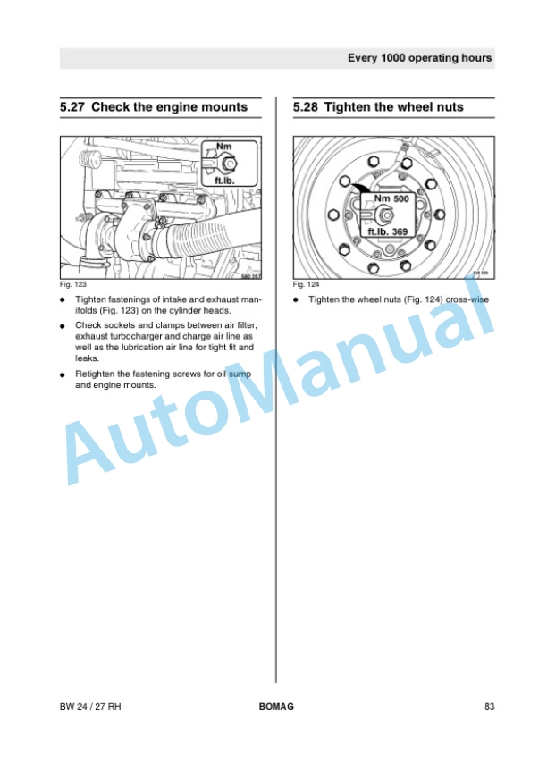 Bomag BW 24 RH, BW 27 RH Rubber Tire Roller Operating and Maintenance Instructions 00812631 4 Bomag BW 24 RH, BW 27 RH Rubber Tire Roller Operating and Maintenance Instructions 00812631 - Image 4